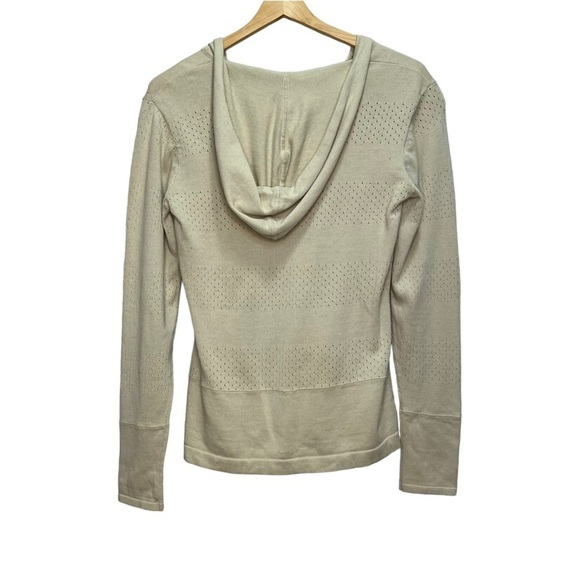 Lole Tan Vneck Hooded Long Sleeve Shirt Size Medium - Picture 6 of 9